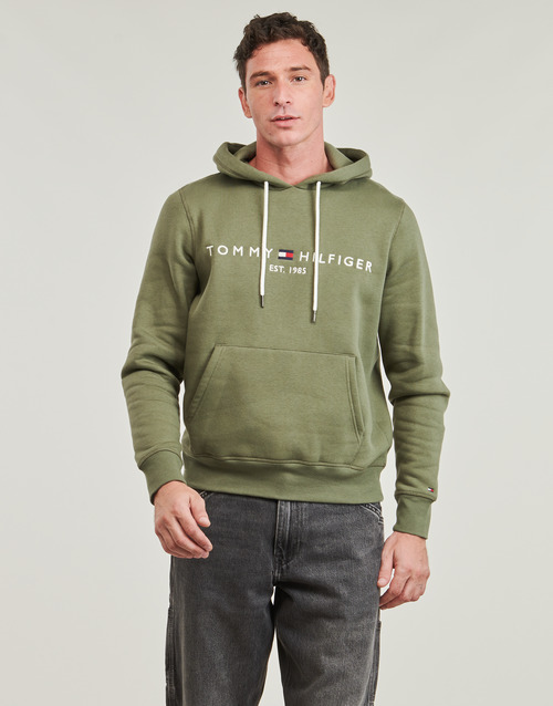 Felpa-uomo-Tommy-Hilfiger-TOMMY-LOGO-HOODY-Kaki-Tommy-Hilfiger-8720637486757-1