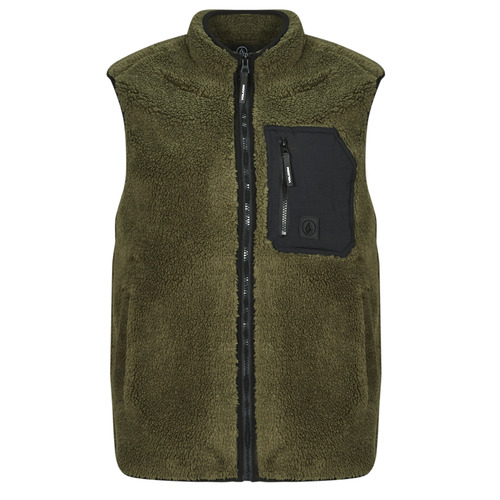 Felpa uomo Volcom  MUZZER FUZZAR VEST  Kaki Volcom 196134815242