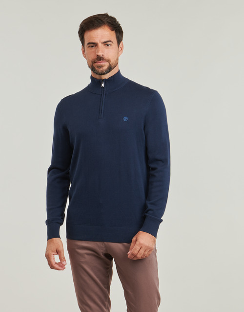 Maglione-uomo-Timberland-Cotton-YD-14-Zip-Sweater-Marine-Timberland-197641039824-1