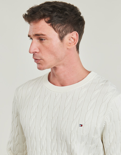 Maglione-uomo-Tommy-Hilfiger-CLASSIC-COTTON-CABLE-CREW-NECK-Bianco-Tommy-Hilfiger-8720637416853-4