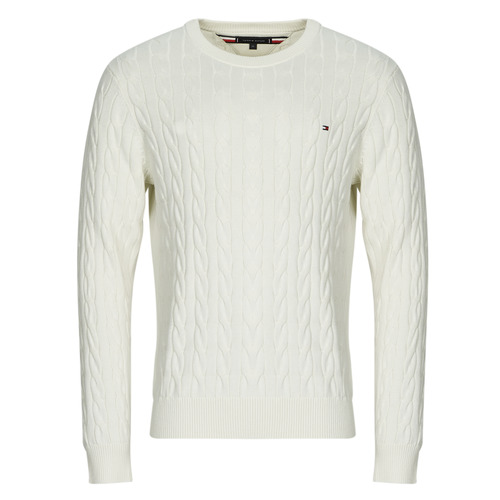 Maglione uomo Tommy Hilfiger  CLASSIC COTTON CABLE CREW NECK  Bianco Tommy Hilfiger 8720637416853