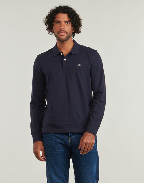 Polo-maniche-lunghe-uomo-Gant-REG-SHIELD-LS-PIQUE-RUGGER-Marine-Gant-7325707175527-1