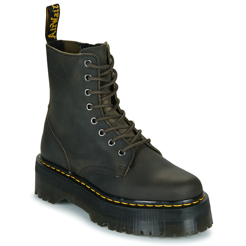 Dr. Martens Jadon Charcoal Grey Burnished Waxy Pull Up Marrone Stivaletti Donna 199.95