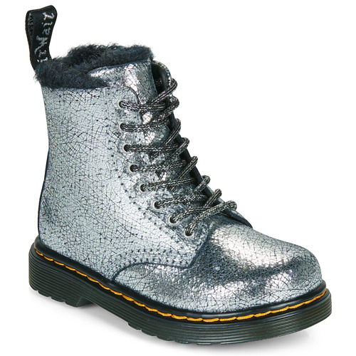 Stivaletti bambini ragazza Dr. Martens  1460 Serena T Silver Distressed Foil  Argento Dr. Martens 190665671803