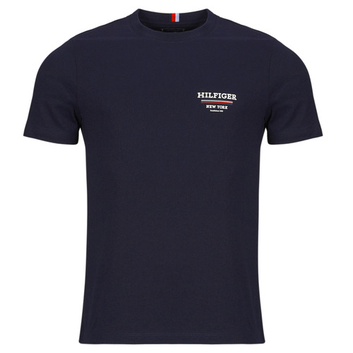 T-shirt uomo Tommy Hilfiger  HILFIGER GLOBAL STRIPE TEE  Marine Tommy Hilfiger 8720636714264