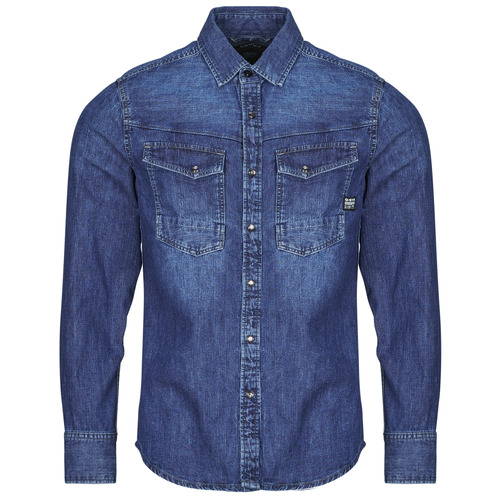 Camicia a maniche lunghe uomo G-Star Raw  DAKOTA SLIM SHIRT LS  Blu G-Star Raw 8720706189664