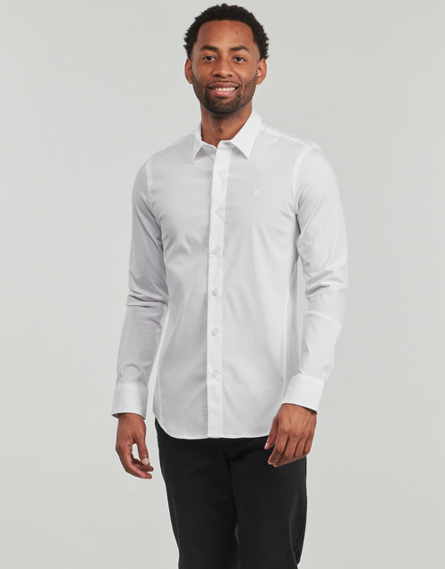 Camicia-a-maniche-lunghe-uomo-G-Star-Raw-UNIFORM-SLIM-SHIRT-LS-Bianco-G-Star-Raw-8720706187691-1