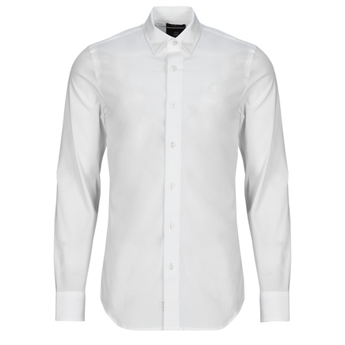 Camicia a maniche lunghe uomo G-Star Raw  UNIFORM SLIM SHIRT LS  Bianco G-Star Raw 8720706187691