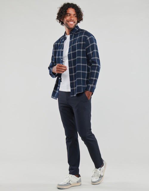 Camicia-a-maniche-lunghe-uomo-Selected-SLHSLIMOWEN-FLANNEL-SHIRT-LS-NOOS-Marine-Selected-2