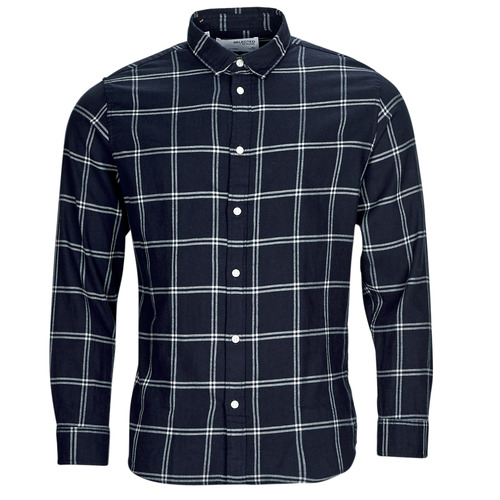 Camicia a maniche lunghe uomo Selected  SLHSLIMOWEN-FLANNEL SHIRT LS NOOS  Marine Selected