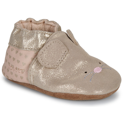 Pantofole bambini ragazza Robeez  MOUSE NOSE  Rosa Robeez 3616430053997