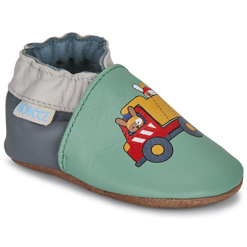 Pantofole bambini ragazzo Robeez  PLAYING YARD  Verde Robeez 3616432625321