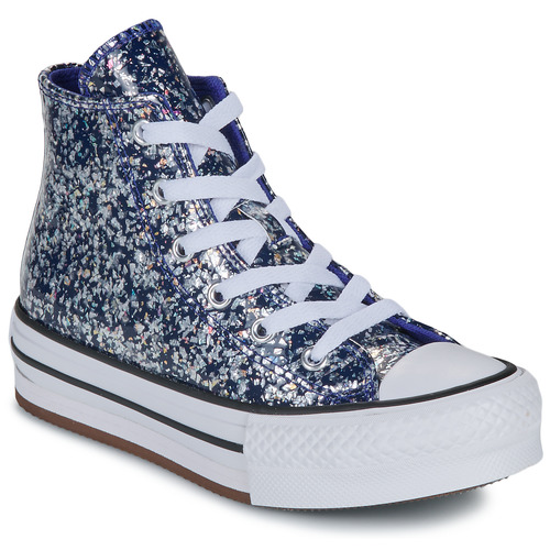 Scarpe bambini ragazza Converse  CHUCK TAYLOR ALL STAR EVA LIFT GLITTER  Blu Converse 194435193335