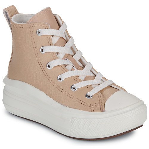 Scarpe bambini ragazza Converse  CHUCK TAYLOR ALL STAR MOVE LEATHER  Beige Converse 194435185392