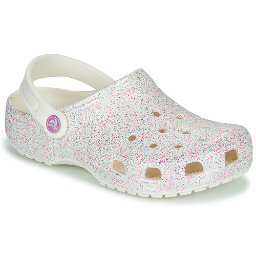 Scarpe bambini ragazza Crocs  CLASSIC GLITTER CLOG K  Bianco Crocs