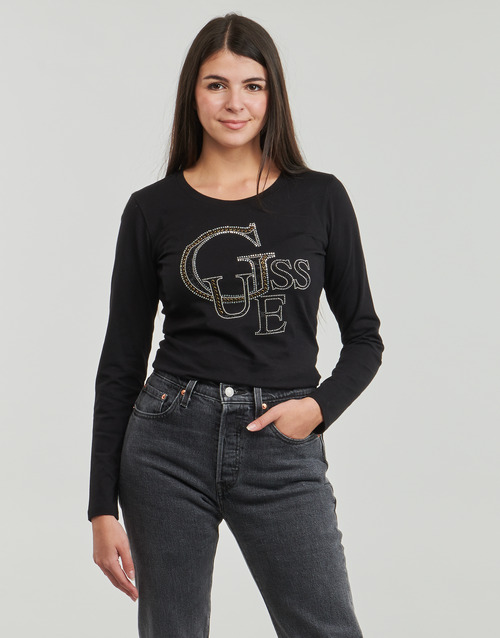 T-shirts-a-maniche-lunghe-LS-RN-GUESS-STUDDED-LOGO-TEE-1