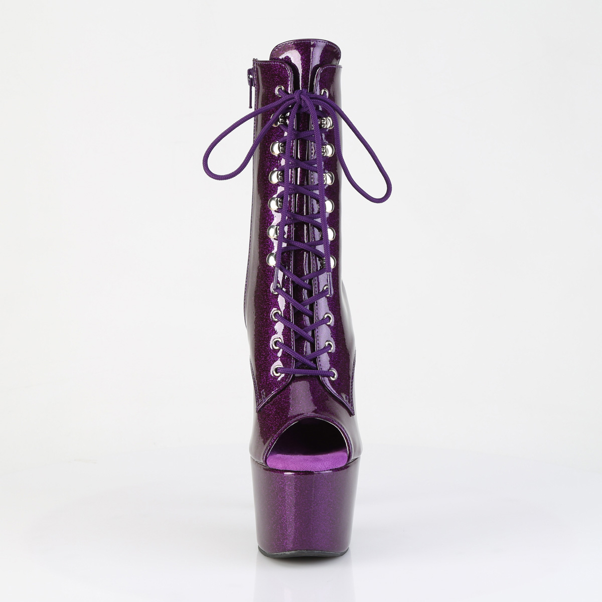 Pleaser ADORE-1021GP ADO1021GP/PPG/M Tronchetti  Tacco Altissimo 17 Plateau 7.0 Viola Glitter ADO1021GP/PPG/M