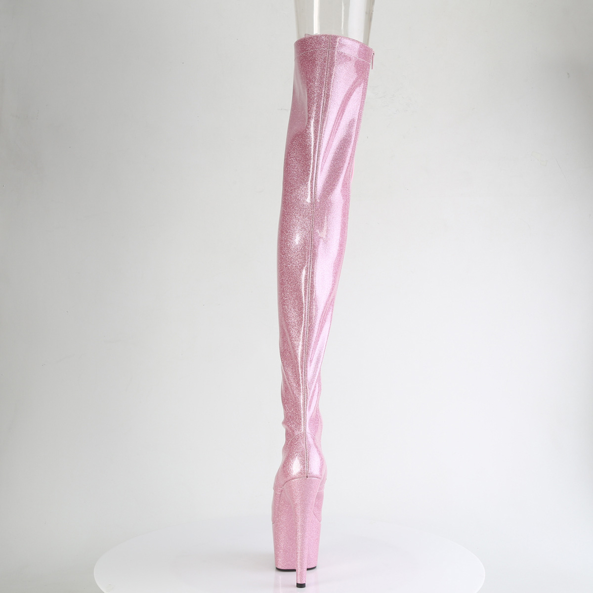 Pleaser ADORE-3021GP ADO3021GP/BPG/M Stivali Sopra il Ginocchio  Tacco Altissimo 17 Plateau 7.0 Rosa Glitter ADO3021GP/BPG/M