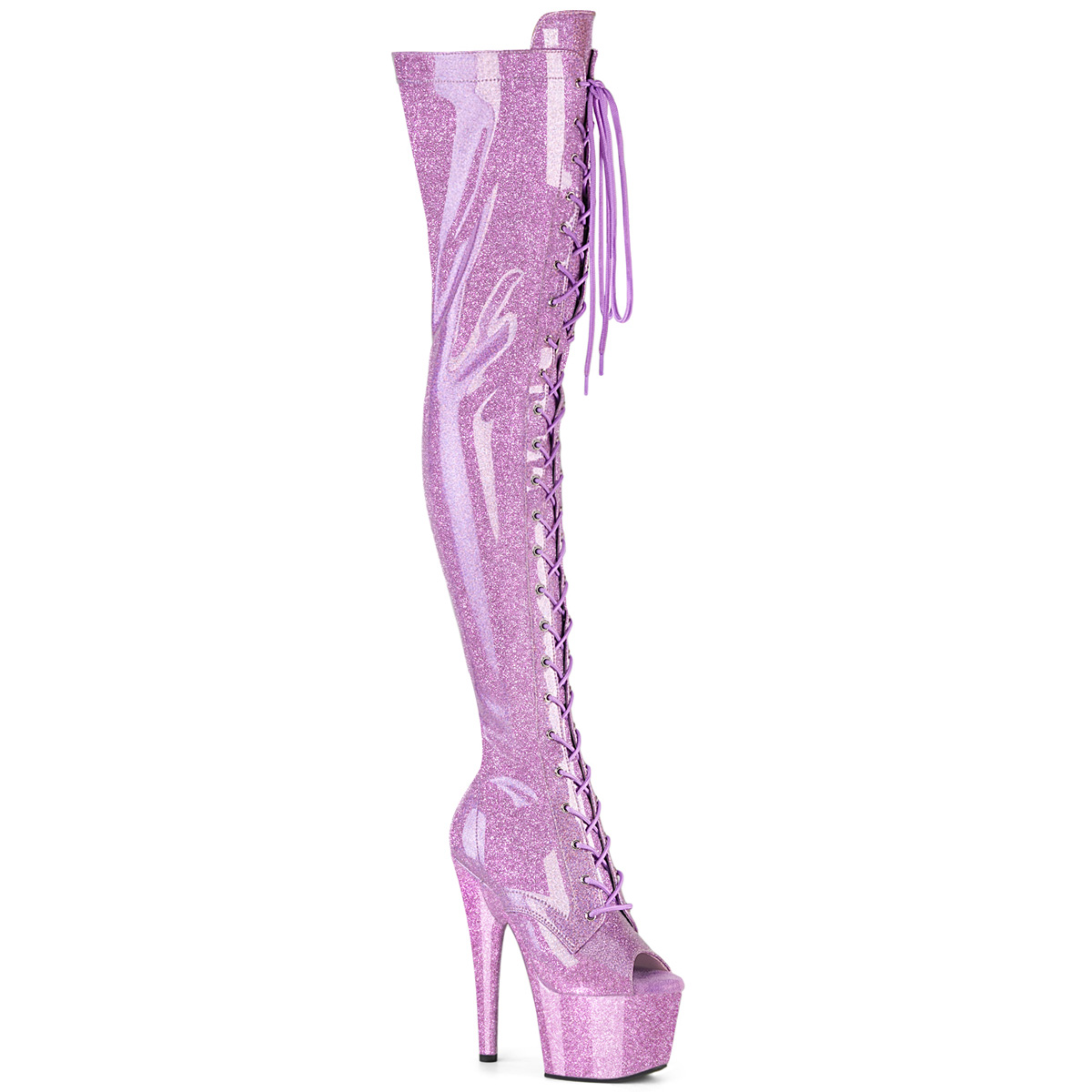 Pleaser ADORE-3021GP ADO3021GP/LLG/M Stivali Sopra il Ginocchio  Tacco Altissimo 17 Plateau 7.0  ADO3021GP/LLG/M