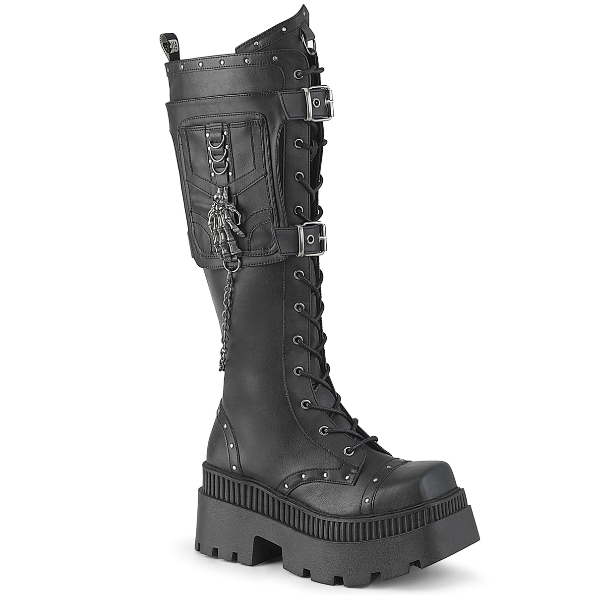 DemoniaCult WRATH-205 WRA205/BVL Scarpe Donna  Tacco 8 Plateau 5.1 Nero WRA205/BVL