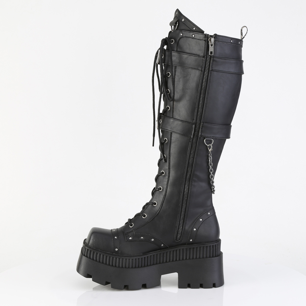 DemoniaCult WRATH-205 WRA205/BVL Scarpe Donna  Tacco 8 Plateau 5.1 Nero WRA205/BVL