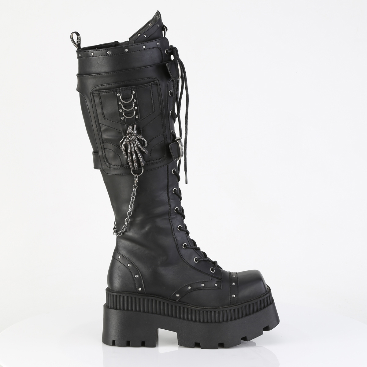 DemoniaCult WRATH-205 WRA205/BVL Scarpe Donna  Tacco 8 Plateau 5.1 Nero WRA205/BVL