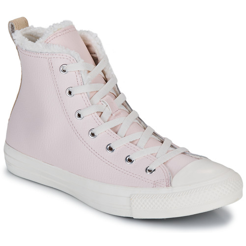 Scarpe bambini ragazza Converse  CHUCK TAYLOR ALL STAR LEATHER   SHERPA  Rosa Converse 194435185453