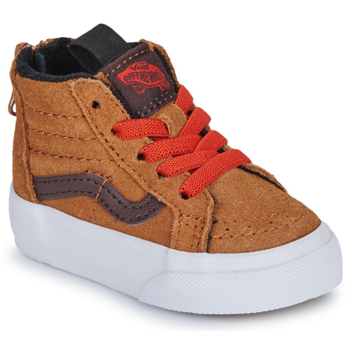 Scarpe bambini ragazzo Vans  SK8-Hi Zip  Marrone Vans 197065686420